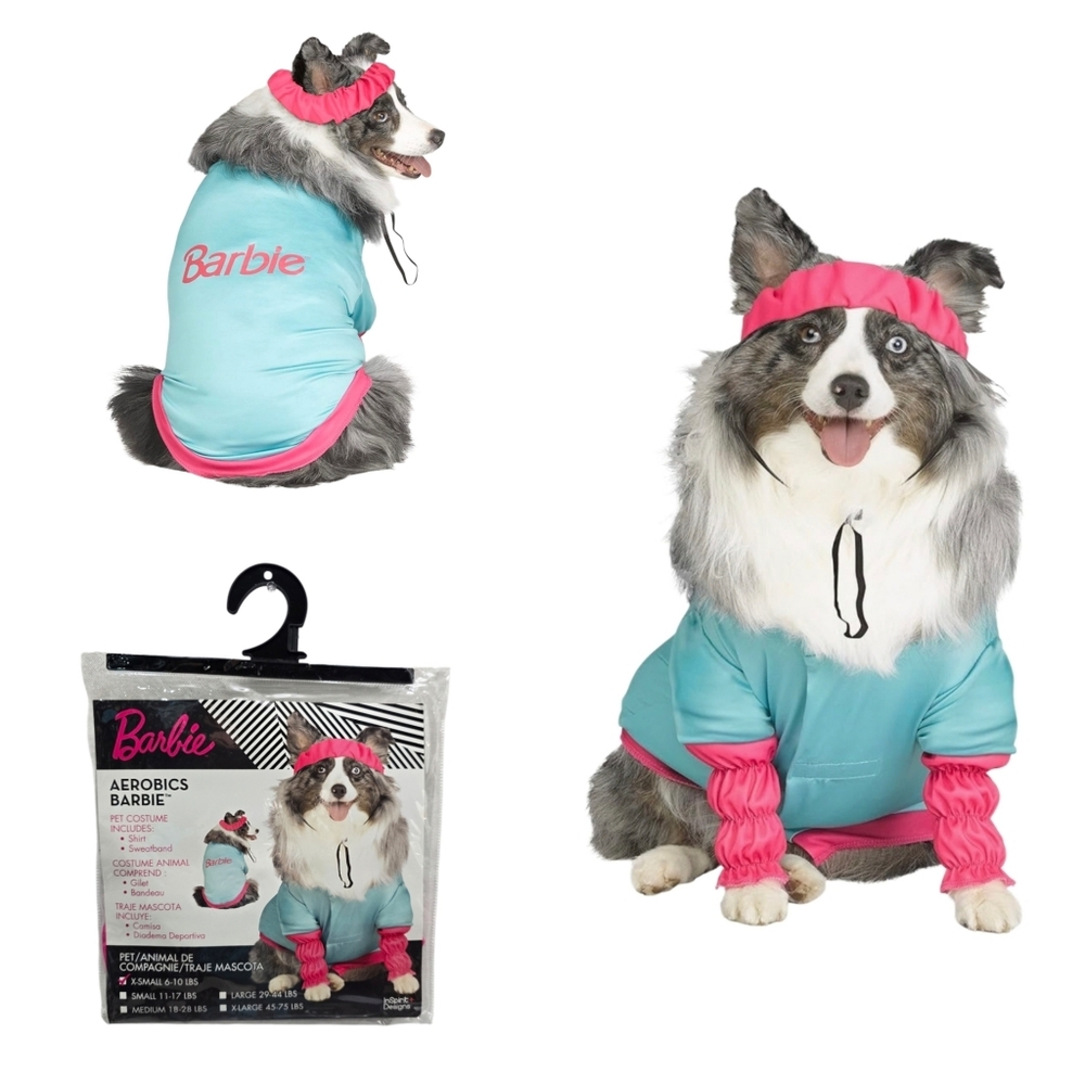 Dog Costume Aerobics Barbie X- SMALL Size Halloween Party Clothes Retro New